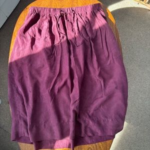 Silk Marroon Madewell Midi Skirt